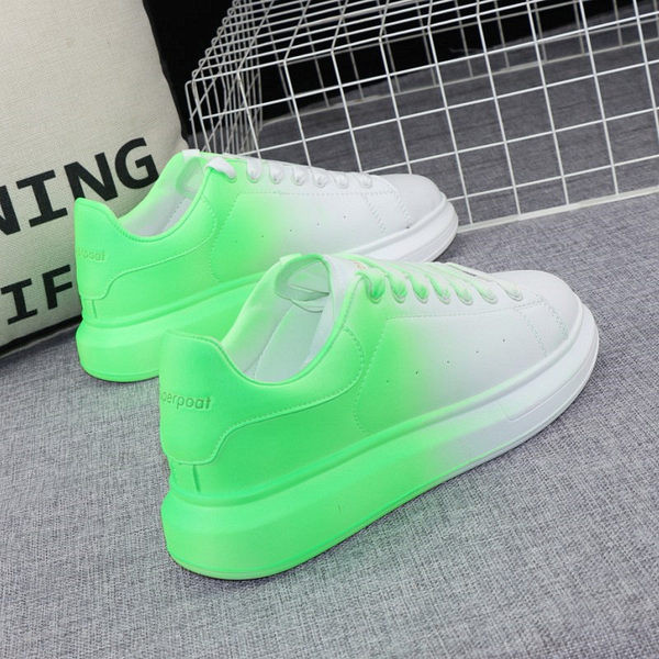 Trendovske ženske tenisice na vezanje od eko kože u preljevima boja