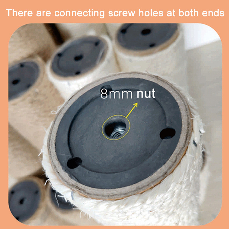 Cat Tree Tower kačių draskymo stulpelis „Pasidaryk pats“ kačių laipiojimo rėmo keitimas, sizalio virvė, įpainiojamas kačiuko žaislas, subraižyti baldai