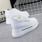 Γυναικεία casual δερμάτινα παπούτσια με κορδόνια