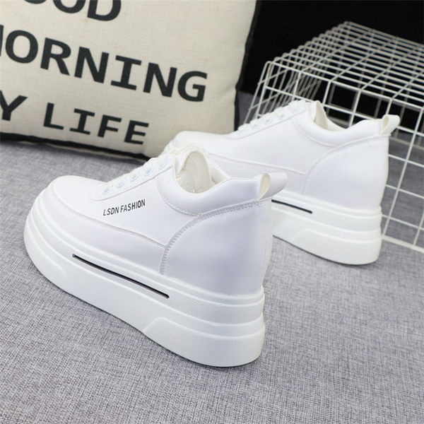 Γυναικεία casual δερμάτινα παπούτσια με κορδόνια