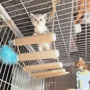 Διάφορα μεγέθη Γέφυρα γάτας Χρήση για γάτα Κλουβί Σιζάλ Σχοινί γάτα Σκάλα για κατοικίδια Έπιπλα γάτας Βήμα Ξυστήρας Post Kitten Toys Cat Tree Tower