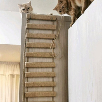 Различни размери Котешки мост Използвайте за котешка клетка Сизалено въже Стълба за котка Мебели за домашни любимци Стъпка за котка Драскалка Стълб Играчки за коте Котешко дърво Кула