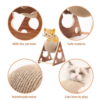 Нова играчка за котки, интерактивна дъска за драскане за котки, коте, сизалено въже, топка, драскотини, лапи, мелене за домашни любимци, драскане, котки за играчки за драскане