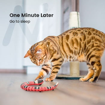 Smart Sensing Snake Cat Toys Ηλεκτρικά διαδραστικά παιχνίδια για γάτες Αξεσουάρ USB φόρτισης για γάτες για σκύλους κατοικίδιων Παιχνίδι Παιχνίδι