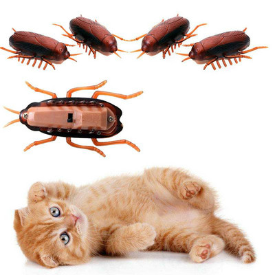 1 бр. Забавна електронна интерактивна играчка за игра за домашни любимци за котки, електрическа бягаща хлебарка, домашно куче, котка, интерактивна играчка, захранвана от батерии