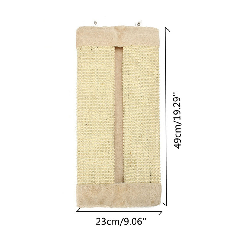 49X23cm 2 boje Mačka Ogrebotina Ploča Pet Mačić Zid Kutna Podloga za Grebanje Post Grebalica za Drvo Sisal Hemp Kitty Pet Plišane Igračke