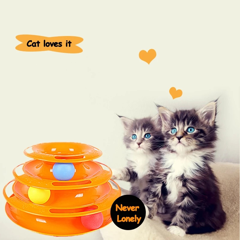 Turnul de jucărie pentru pisici cu 3 niveluri Jucării pentru pisici Antrenament interactiv pentru inteligență pentru pisici Placă de distracție Turn Produse pentru animale de companie Tunel pentru pisici