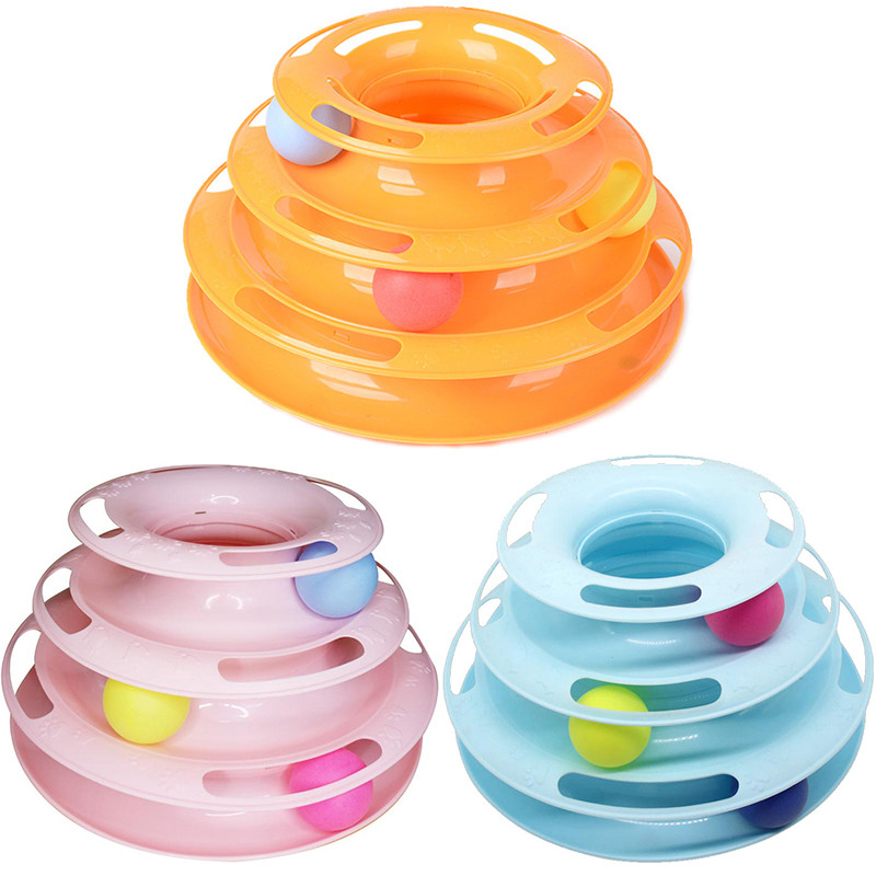 Turnul de jucărie pentru pisici cu 3 niveluri Jucării pentru pisici Antrenament interactiv pentru inteligență pentru pisici Placă de distracție Turn Produse pentru animale de companie Tunel pentru pisici