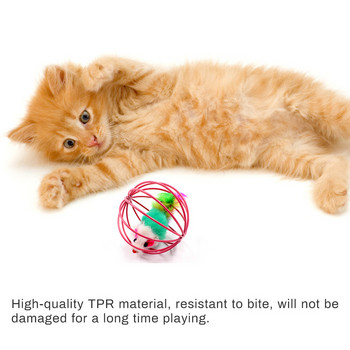 1 τεμ. Παιχνίδι ραβδί γάτας Ραβδί φτερού με κουδούνι ποντικιού Κλουβί παιχνίδια Πλαστικά τεχνητά πολύχρωμα τρέιλερ γάτα Παιχνίδι προμήθειες για κατοικίδια Τυχαίο χρώμα