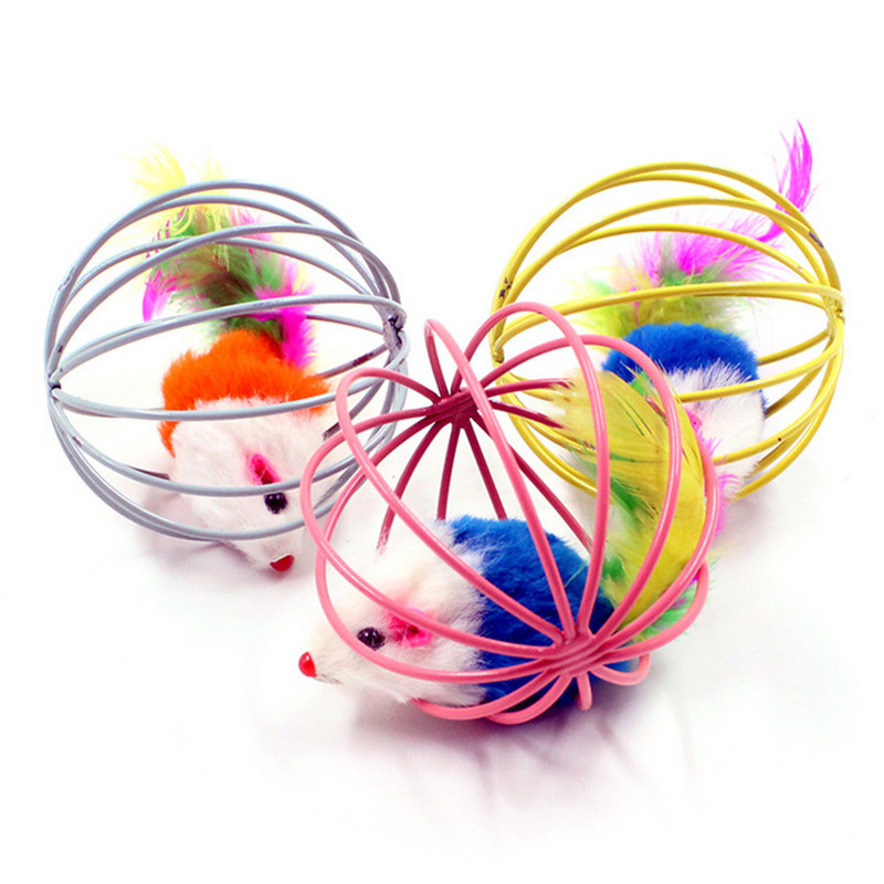 1kom igračka za mačke Štap od perja sa zvonom Igračke za kavez za miša Plastične umjetne šarene igračke za mačke Nabavka za kućne ljubimce Nasumične boje