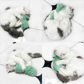 Котешка плюшена играчка Winter Warm Pv Velvet Pillow Catnip Toys Pet Sounding Paper Toy Cat Interactive Self-realing Toy Cat Chew Toy