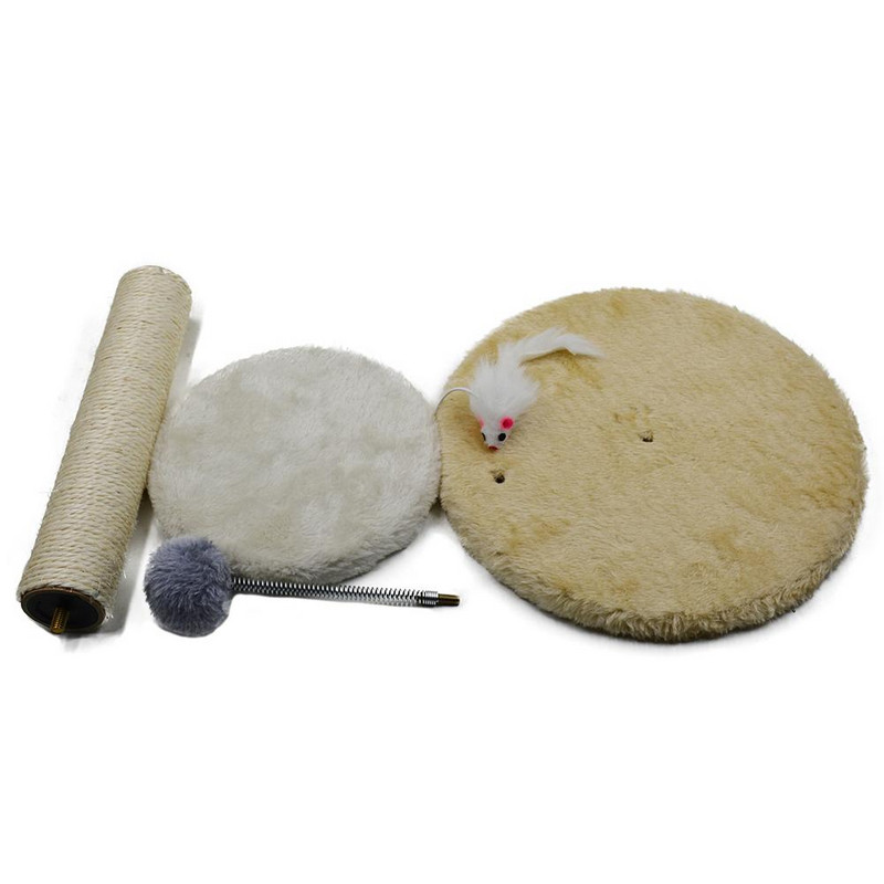 Γάτες Παιχνίδι Σιζάλ Γάτα Ξυστό για γατάκι αναρριχώμενο στύλο Jumping Tower Παιχνίδι με Spring Ball Scraper Γάτα Scraper Παιχνίδι εκπαίδευσης για κατοικίδια