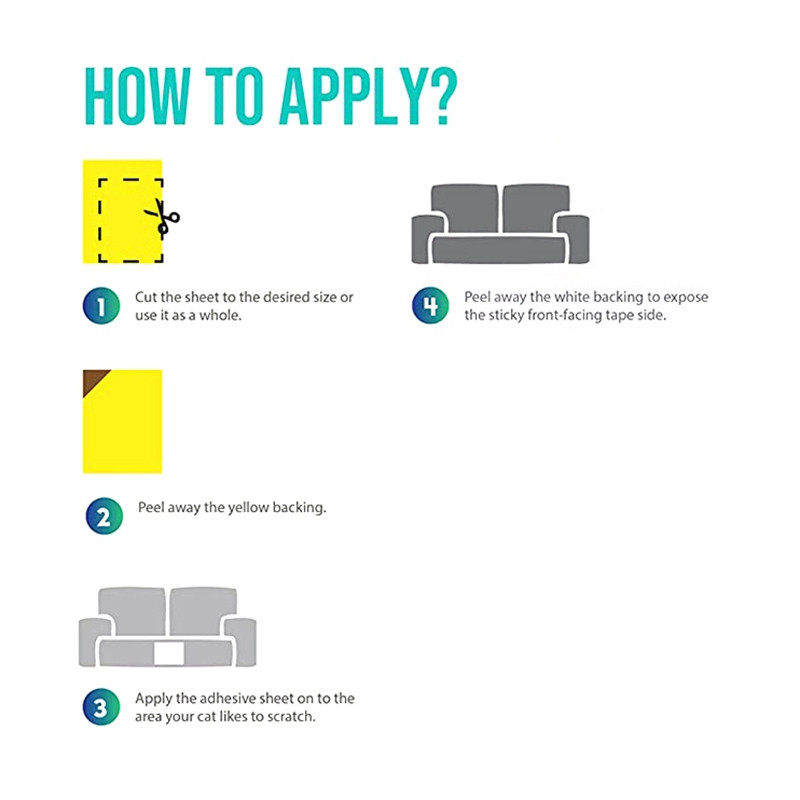 8 tk Kasside kriimustuslint Kriimustustevastane Vastupidav kleebis Läbipaistev vaip Diivanikaitse Mööbel Lemmikloomade koolitus