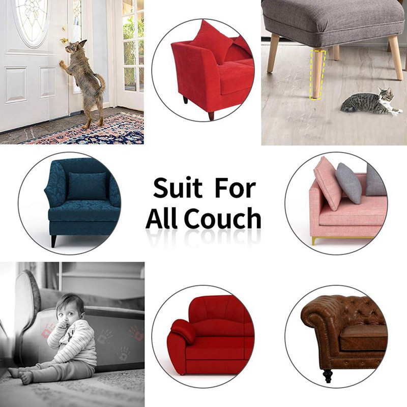 8 tk Kasside kriimustuslint Kriimustustevastane Vastupidav kleebis Läbipaistev vaip Diivanikaitse Mööbel Lemmikloomade koolitus