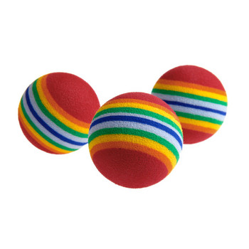 10 бр. Цветни домашни любимци Rainbow Foam Fetch Balls Трениране на интерактивни кучета Забавна играчка