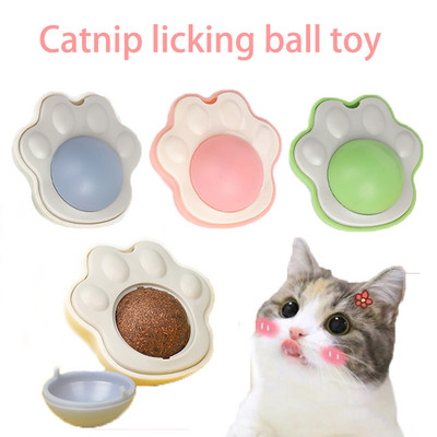 Macskamenta fali golyós játékok macskáknak Fogtisztítás Nyalogó Labdák kisállat kellékek Egészséges macskamenta golyós fal Ragasztható Natural Snack Candy