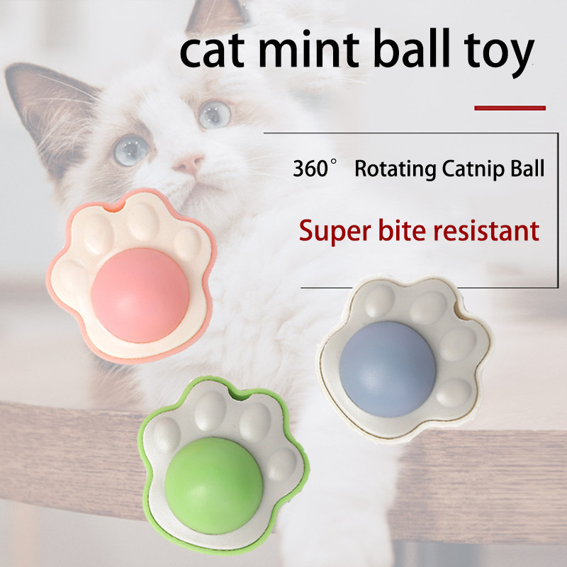 Kassinaerist seinapallimänguasjad kassidele Hammaste puhastamine Licking Balls lemmikloomatarbed Tervislik kassinaerise pallisein Stick-on Natural Snack Candy