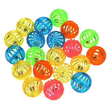 Colorful Pet Cat Kitten Play Balls with Jingle Lightweight Bell Pounce Chase Rattle Toy for Cat Toy Pet Toys