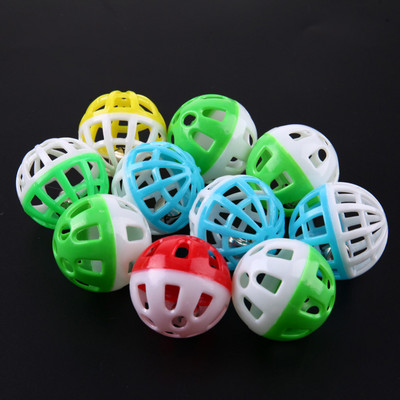 Colorful Pet Cat Kitten Play Balls with Jingle Lightweight Bell Pounce Chase Rattle Toy for Cat Toy Pet Toys