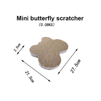 Mini zgârietor de pisici Accesorii pentru animale de companie Scratch Pad Jucărie rezistentă la uzură Pește Cap de pisică Model de fluture