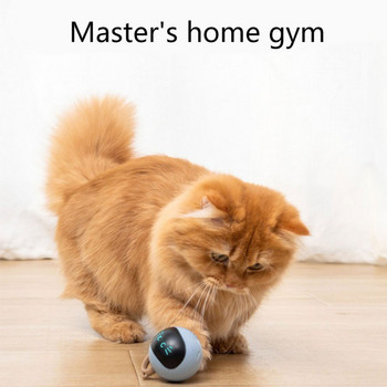 Γάτα Παιχνίδι USB ηλεκτρική μπάλα άλματος Αυτοπεριστρεφόμενα παιχνίδια Rolling Jumping Ball 1000mAh Έξυπνο παιχνίδι γάτας για κατοικίδια γατάκια σκύλους