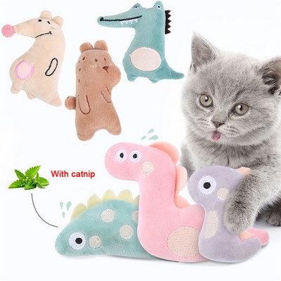 Macskajáték Mini macska csiszoló macskamenta játékok Vicces, interaktív plüss macskafogak játékok kisállat cica rágójáték karmok hüvelykujj harapás kisállat kellékek