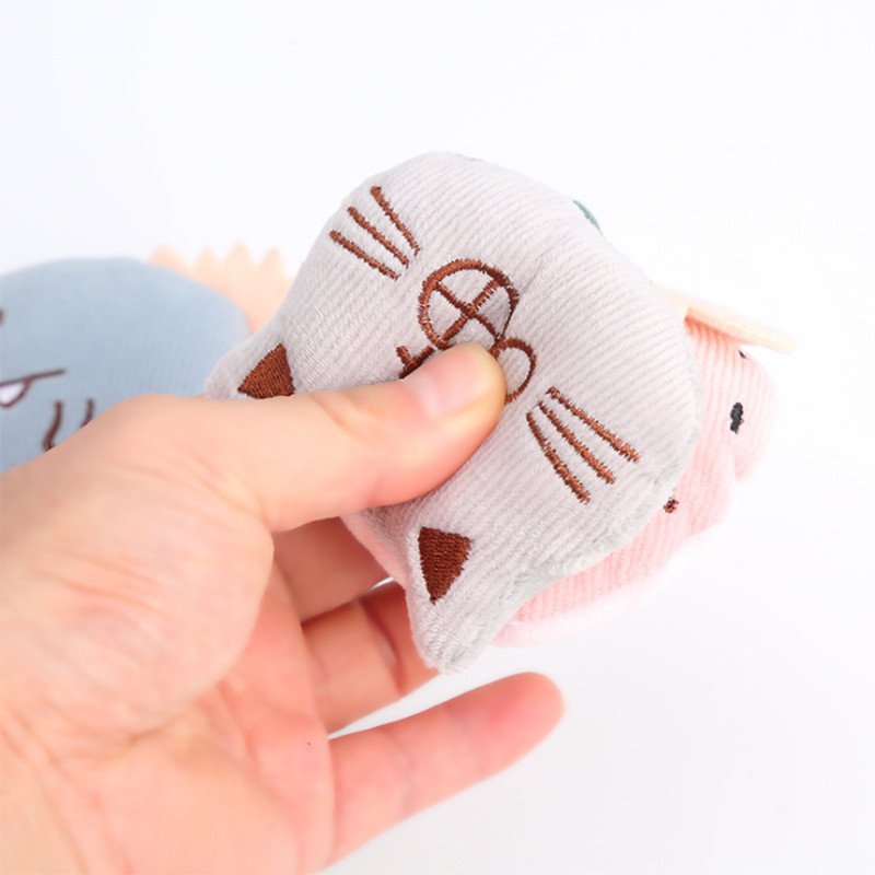 Kačių žaislas Mini katės šlifavimo katžolės žaislai Juokingi interaktyvūs pliušiniai katės dantukai žaislai naminiams kačiukams kramtomieji žaislai nagai nykščio įkandimo gyvūno reikmenys