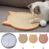 Φυσικό Sisal Scratcher Cat Scratcher Pad Scratching Pocket Scratching Post with βεντούζα Toy Cat Toy Claw Care Pad Grinding