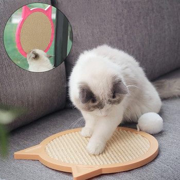 Φυσικό Sisal Scratcher Cat Scratcher Pad Scratching Pocket Scratching Post with βεντούζα Toy Cat Toy Claw Care Pad Grinding