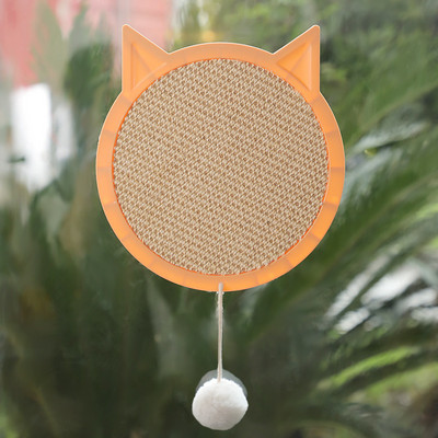 Φυσικό Sisal Scratcher Cat Scratcher Pad Scratching Pocket Scratching Post with βεντούζα Toy Cat Toy Claw Care Pad Grinding