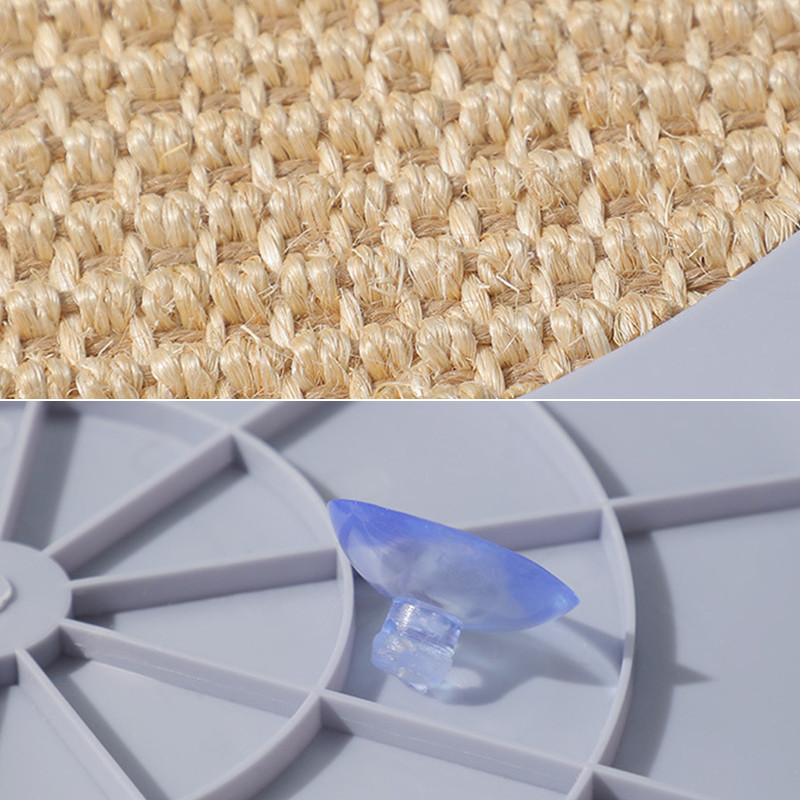 Φυσικό Sisal Scratcher Cat Scratcher Pad Scratching Pocket Scratching Post with βεντούζα Toy Cat Toy Claw Care Pad Grinding