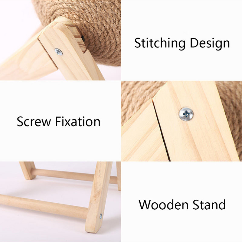 Jucărie pentru pisici Minge din sisal din cinci culori Minge de zgâriat pentru pisici Scărgăritor de pisici Jucărie de zgâriat detașabilă Pisicuțe Sfoara din sisal Minge de măcinat