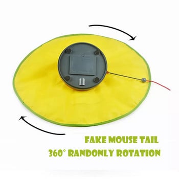 4 скорости Автоматични забавни котешки играчки Electric Motion Undercover Fabric Moving Mouse Feather Interactive Toy For Cat Kitty Pet Toy