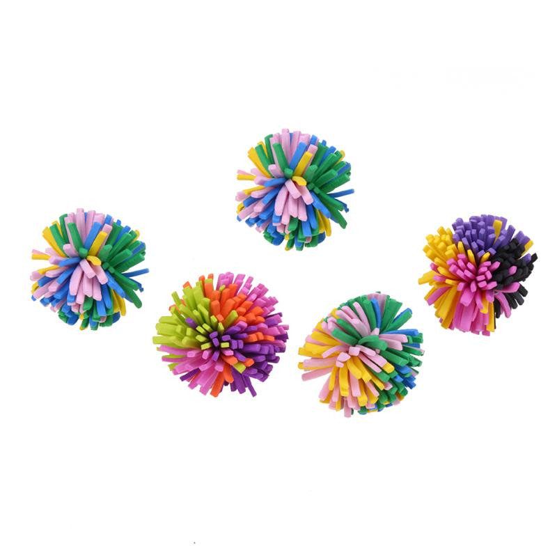 5kom/pak. Plastične šarene igračke za mačke Chew Chase Pet Ball Toys for Cat Kitten Funny Playing Bubble Ball Toy Nabavke za kućne ljubimce YH-460875