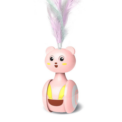 Automātiskās kaķu rotaļlietas Tumbler Spēles Interaktīva, jautra ķircinātāja spalvu zizlis, noturība pret skrāpējumiem, kaķu ķeršana, aksesuāri mājdzīvnieku piederumi