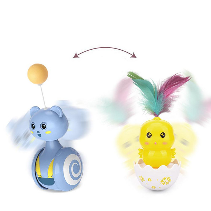 Automātiskās kaķu rotaļlietas Tumbler Spēles Interaktīva, jautra ķircinātāja spalvu zizlis, noturība pret skrāpējumiem, kaķu ķeršana, aksesuāri mājdzīvnieku piederumi