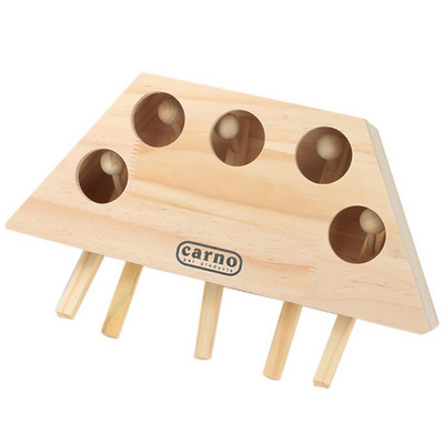 Igračka mačka Chase Mouse Čvrsti drveni interaktivni labirint Kućni ljubimac udari hrčak s tri pet rupa miš rupa uhvati ugriz mačja metvica smiješna igračka