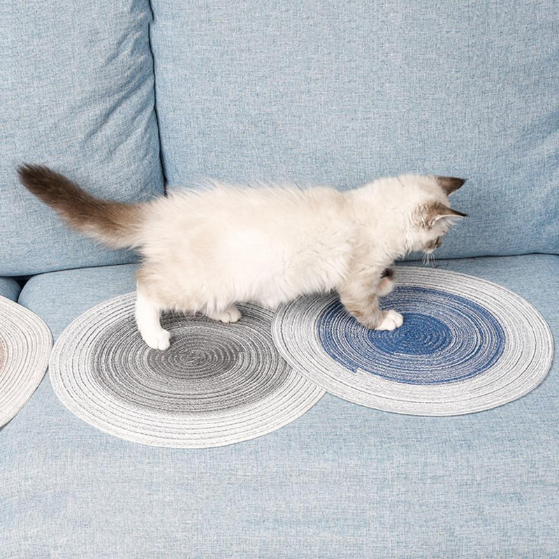 Suvine lemmikloomakassi kriimustus matt Käsitsi kootud kriimustuskindel puuvillane joon kassi lihvimismatt lemmikloomatooted