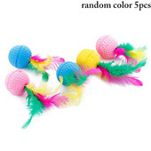5 τμχ Σετ μπάλες λατέξ γάτας παιχνίδι γάτας Ελαστικά Διαδραστικά παιχνίδια με μπάλες από αφρό γάτας για γάτες Αξεσουάρ τυχαίου χρώματος μπάλα γατούλας γατάκι