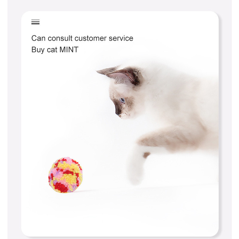 Pūkuotas minkštas pomponas pliušinis pom pom rutulys 5 cm pomponai interaktyvūs pliušiniai naminių kačių mėtymo žaislai katės reikmenys smagiam siuntimui