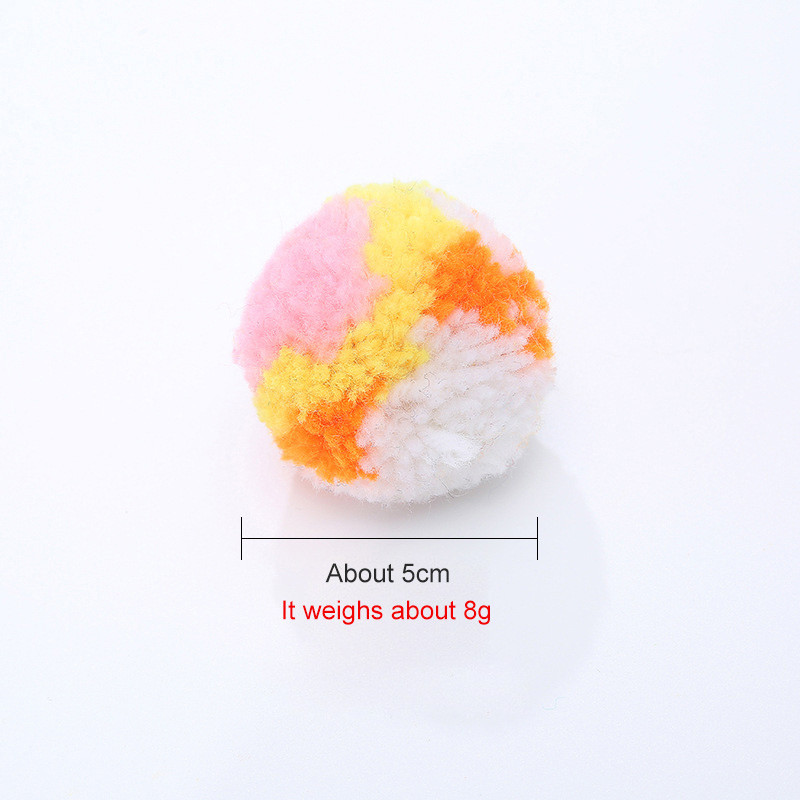 Pūkuotas minkštas pomponas pliušinis pom pom rutulys 5 cm pomponai interaktyvūs pliušiniai naminių kačių mėtymo žaislai katės reikmenys smagiam siuntimui