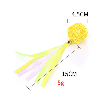 Αστείο παιχνίδι με μπάλες γάτας με καμπάνες Πολύχρωμα διαδραστικά προϊόντα κατοικίδιων για γατάκι Χαριτωμένα αξεσουάρ για γάτες με γατούλες Προμήθειες για κατοικίδια