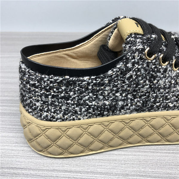 Γυναικεία υφασμάτινα μοντέρνα παπούτσια με ψηλή σόλα με κορδόνια