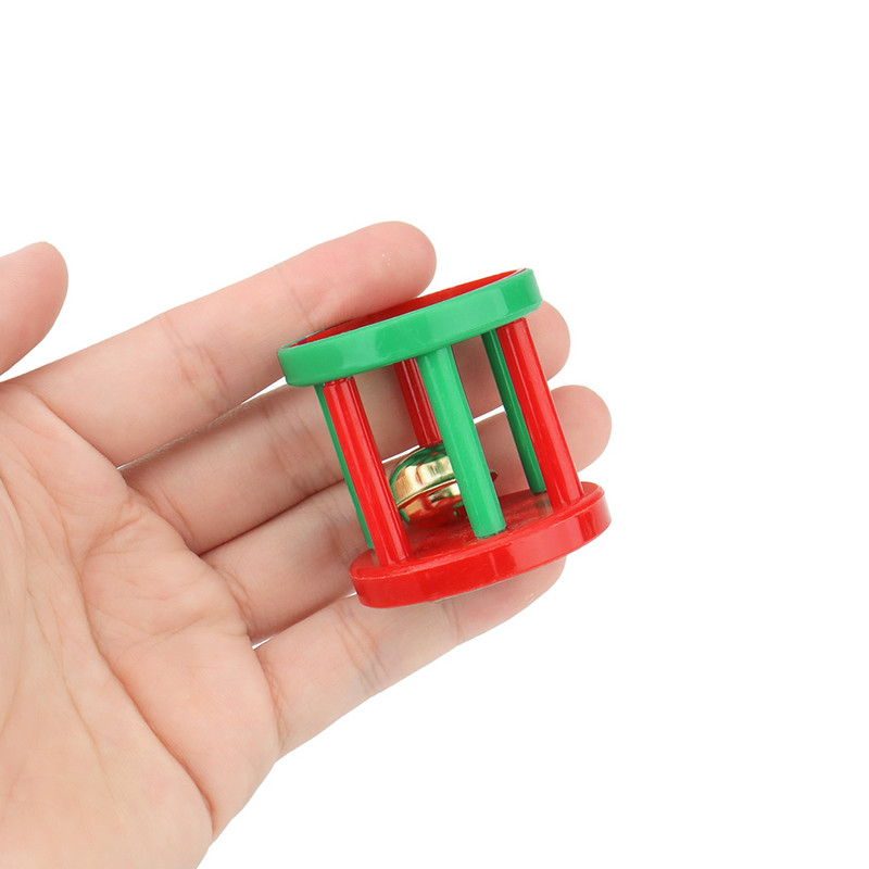 5 vnt. naminių gyvūnėlių plastikiniai cilindriniai žaislai katėms su mažu varpeliu, spalvingu dresuojamu naminių gyvūnėlių žaislu