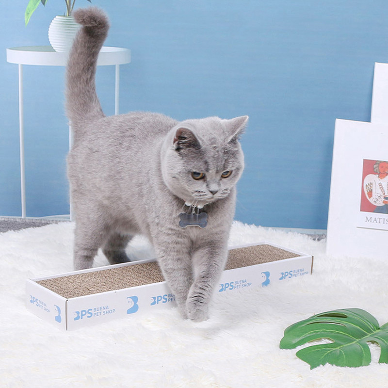 Placă de zgâriat pisici pentru animale de companie Hârtie ondulată Placă de zgârietură plată pentru pisici pentru zgârietură cu gheare din hârtie ondulată Jucării pentru mușcături Produse pentru animale de companie de dimensiuni mari