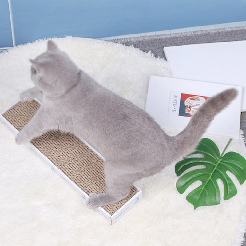 Placă de zgâriat pisici pentru animale de companie Hârtie ondulată Placă de zgârietură plată pentru pisici pentru zgârietură cu gheare din hârtie ondulată Jucării pentru mușcături Produse pentru animale de companie de dimensiuni mari
