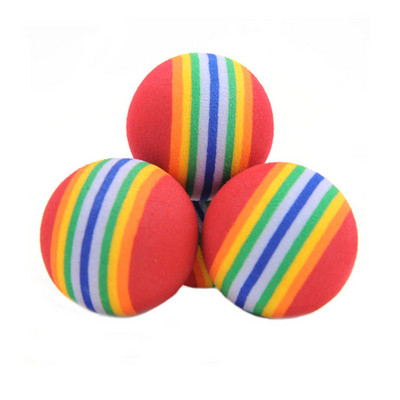 10 kom/lot Super Q Rainbow Ball igračka za kućne ljubimce, mačke, promjer 35 mm, EVA igračke za igranje za male mačke