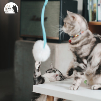 Λούτρινο παιχνίδι για γάτες Lifting Motion Bouncy Ball με Catnip Bell Διαδραστικό παιχνίδι για γάτες Αστείο τηλεσκοπικό μάσημα Παίζοντας προϊόντα για κατοικίδια
