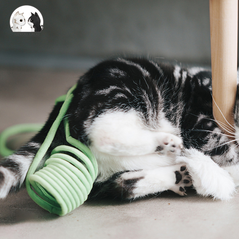 Palus kassimänguasi Lifting Motion Bouncy Ball Catnip Bell`iga Interaktiivne kassimänguasi Naljakas teleskoopnärimine Mängivad mänguasjad lemmikloomatooted