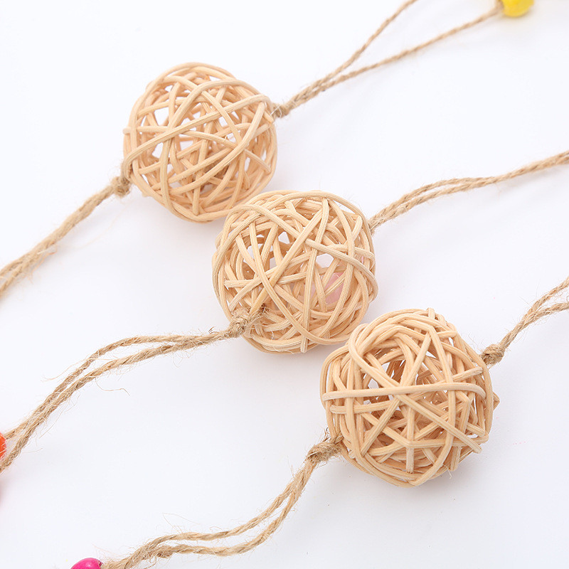 Interaktiivne kassi sulgede mänguasi Sulgede õrritaja rotangpall sulgedega Lemmiklooma kelluke Kassiviskamine Mänguasi kassipojale mõeldud lemmikloomatoode